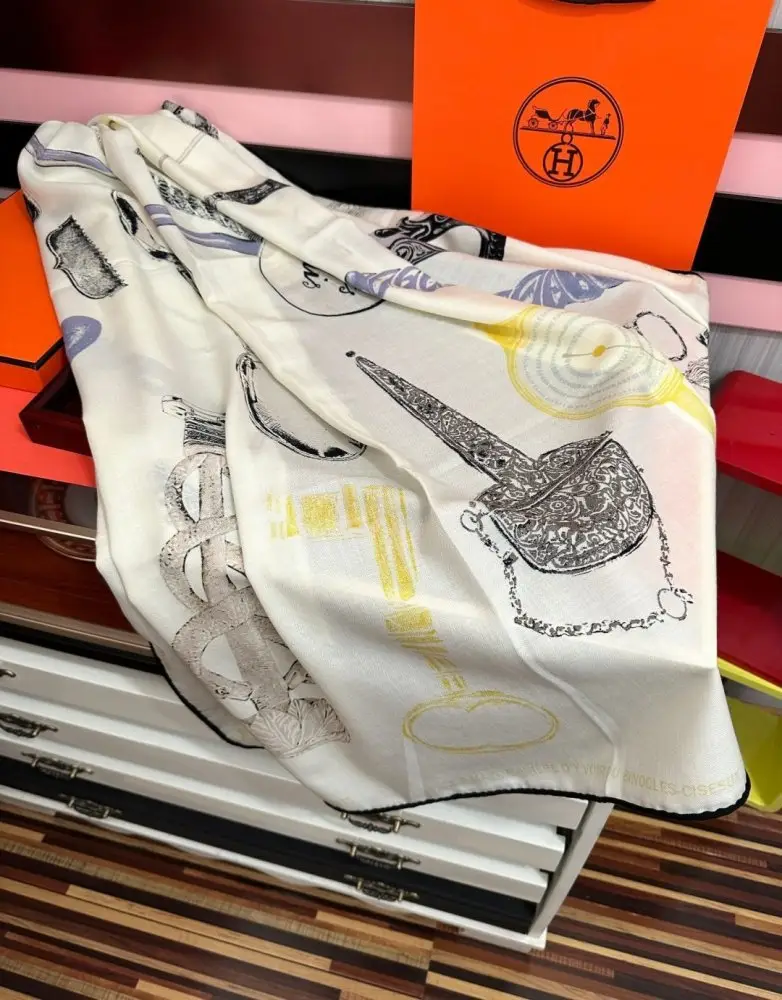 Hermes Шарф из кашемира — Фото 4