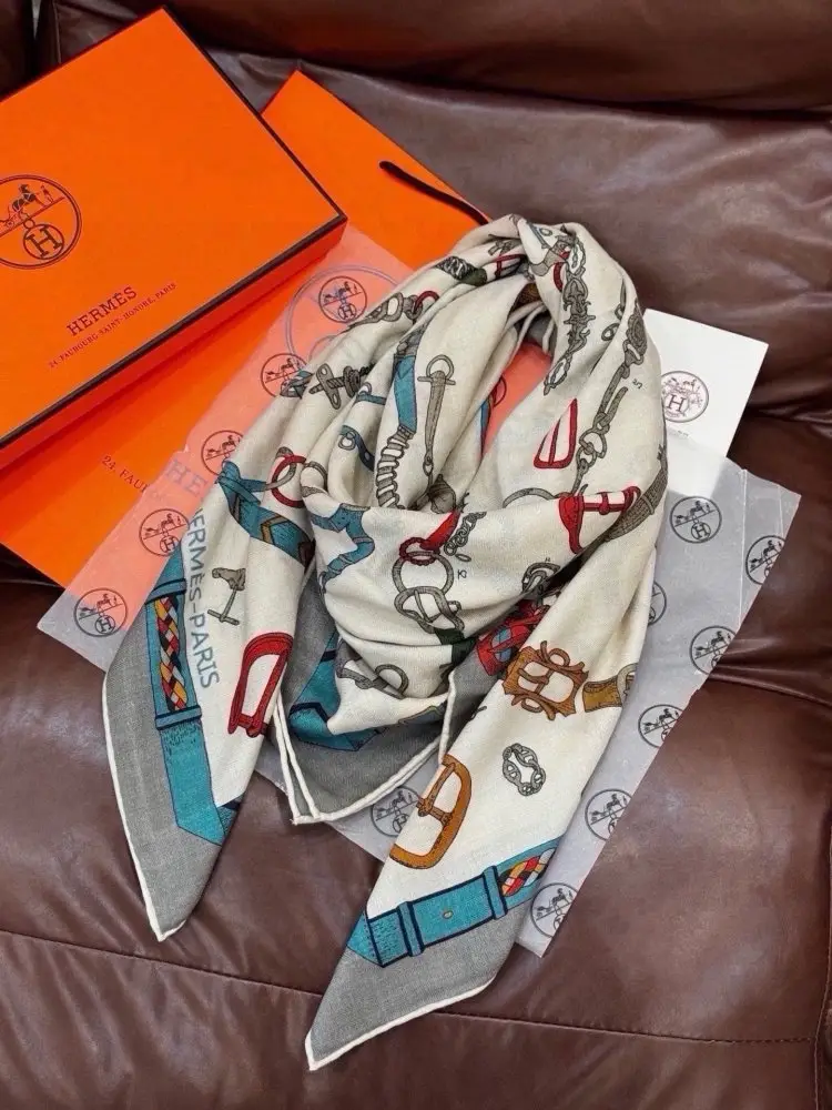 Hermes Шарф из кашемира — Фото 5