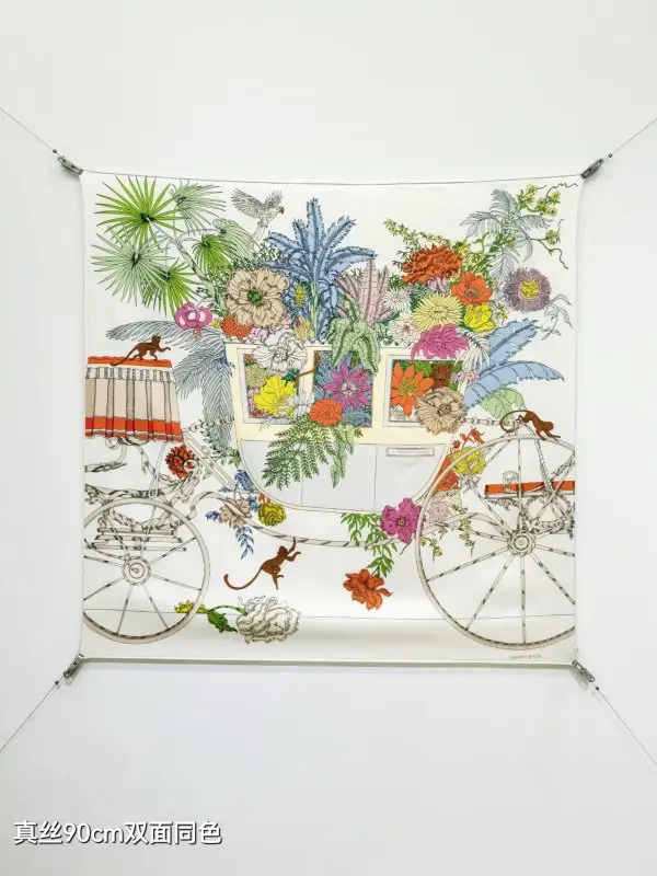 Hermes — Шаль шовкова 90x90 см