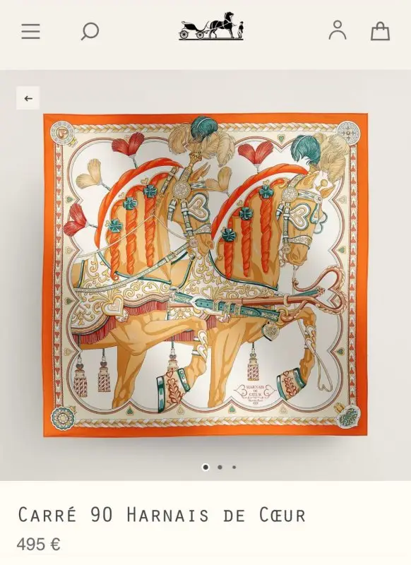 Hermes — Shawl silk 90x90 cm