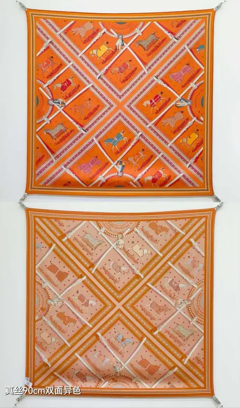Hermes — Шаль шовкова 90x90 см
