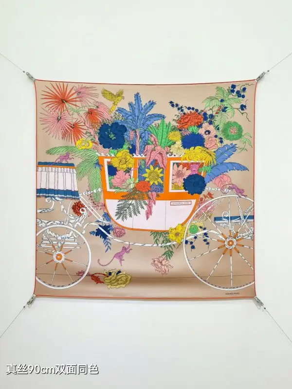 Hermes — Shawl silk 90x90 cm