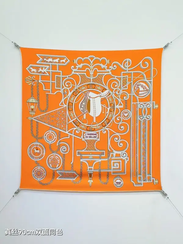 Hermes — Shawl silk 90x90 cm