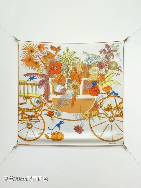 Hermes — Shawl silk 90x90 cm