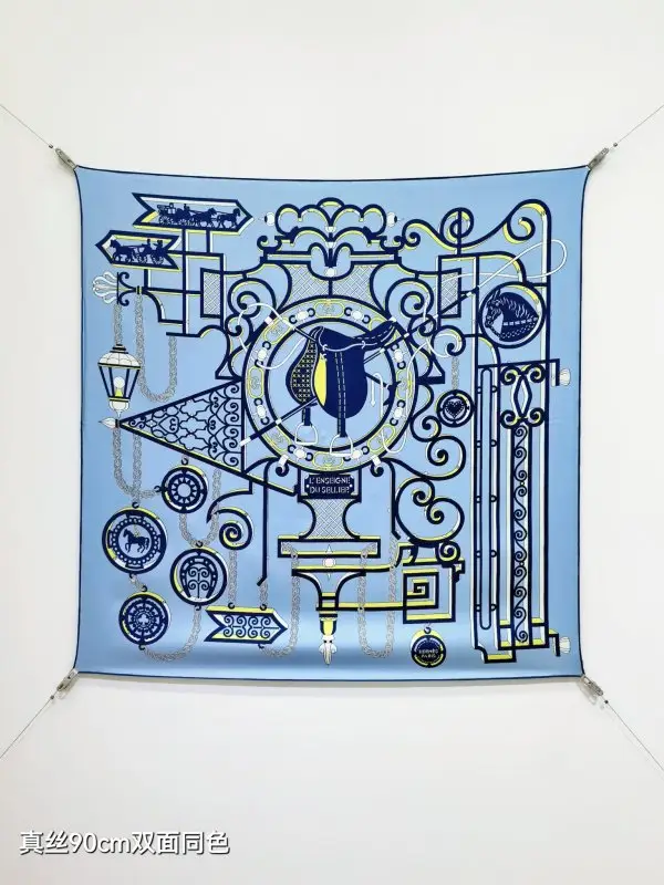 Hermes — Shawl silk 90x90 cm