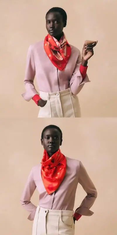 Hermes Shawl silk 90x90 cm — Photo 3