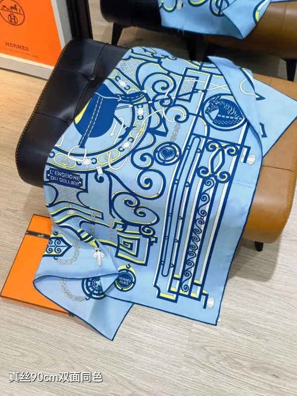 Hermes Шаль шовкова 90x90 см — Фото 5
