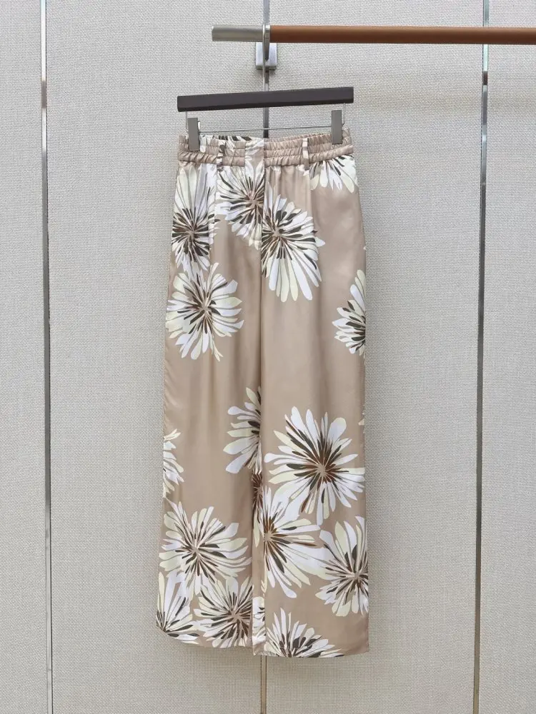 Hermes — Silk extensive pants