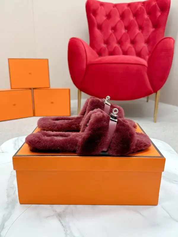 Hermes Step-ins women's on fur from buckle Kelly — Photo 2