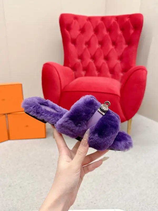 Hermes Step-ins women's on fur from buckle Kelly — Photo 4