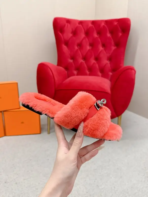Hermes Step-ins women's on fur from buckle Kelly — Photo 4