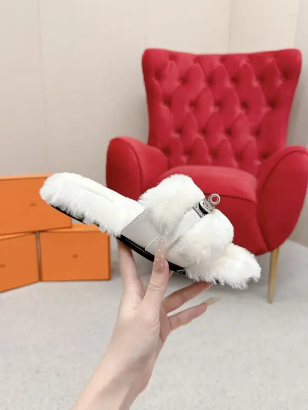 Hermes Step-ins women's on fur from buckle Kelly — Photo 4