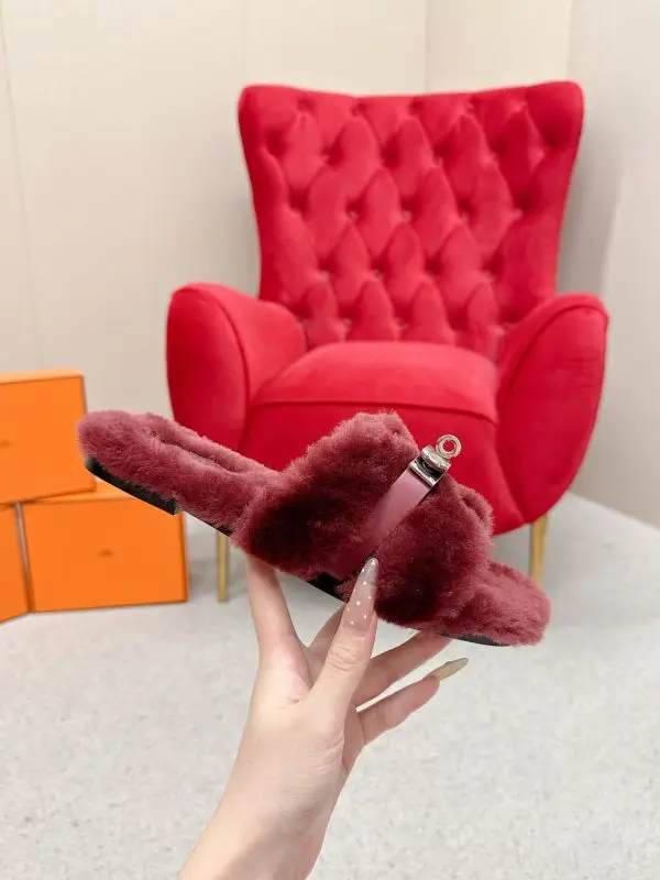 Hermes Step-ins women's on fur from buckle Kelly — Photo 4