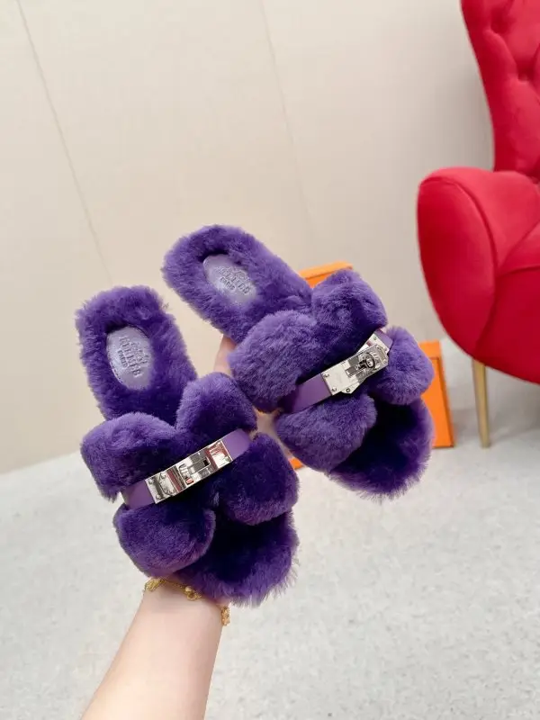 Hermes Step-ins women's on fur from buckle Kelly — Photo 5
