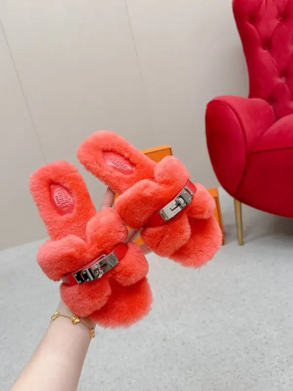 Hermes Step-ins women's on fur from buckle Kelly — Photo 5