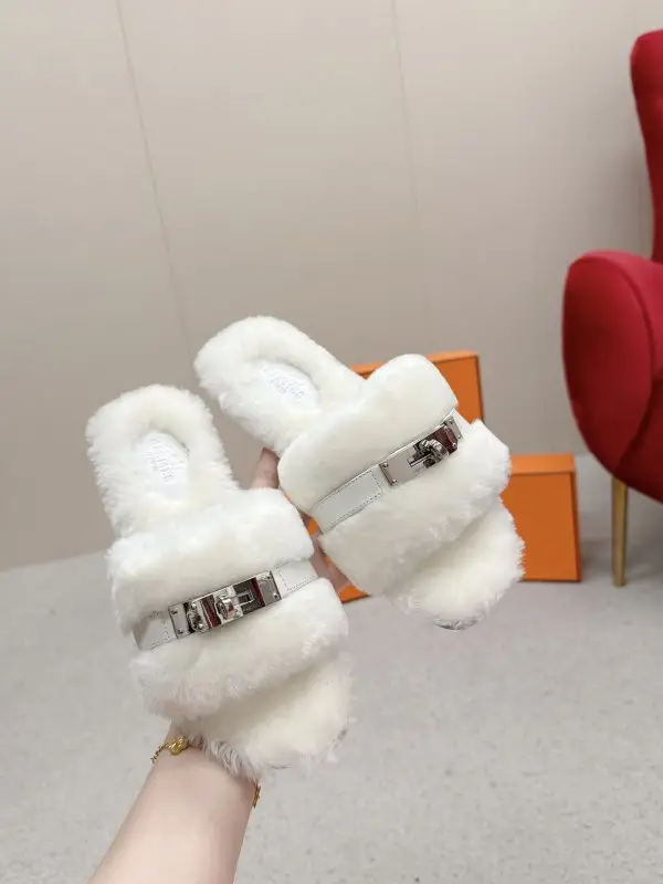 Hermes Step-ins women's on fur from buckle Kelly — Photo 5
