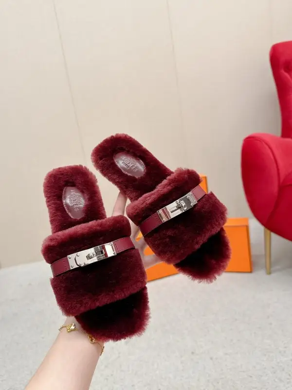 Hermes Step-ins women's on fur from buckle Kelly — Photo 5