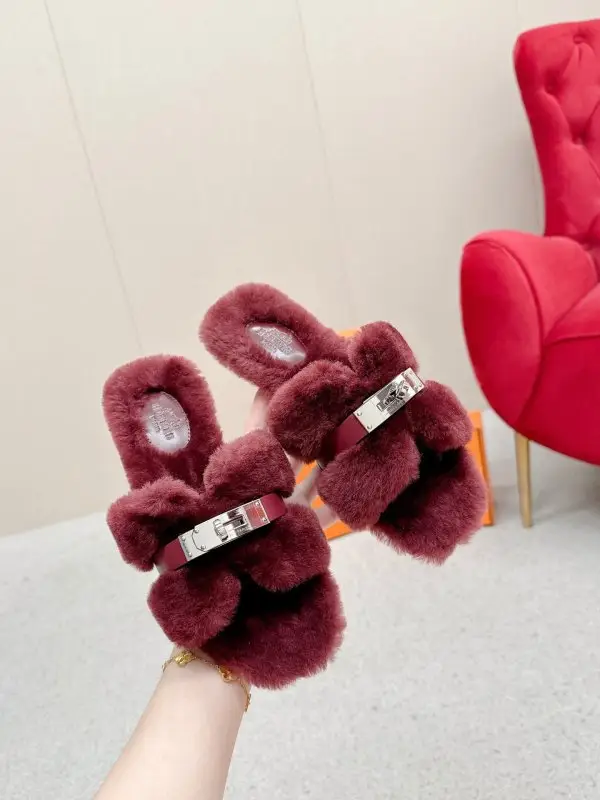 Hermes Step-ins women's on fur from buckle Kelly — Photo 5