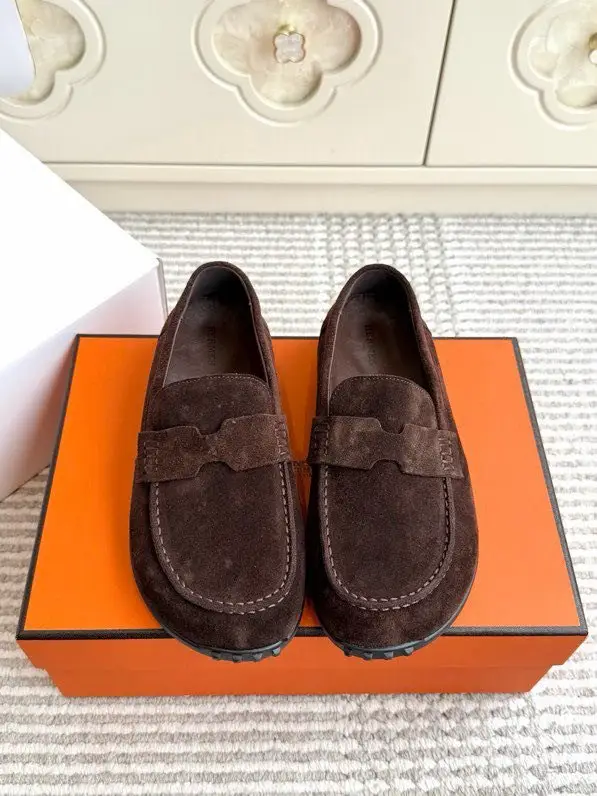 Hermes — Suede лоферы women's