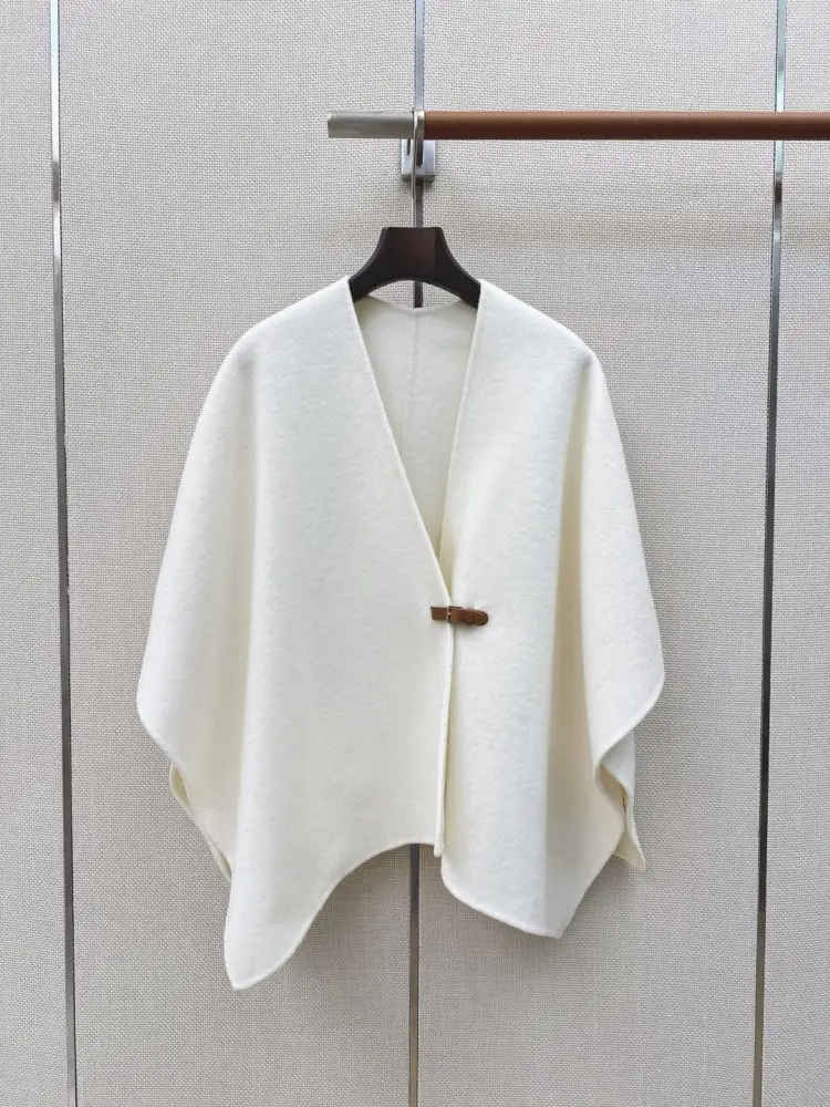 Hermes Two-sided woolen cape-coat — Photo 1