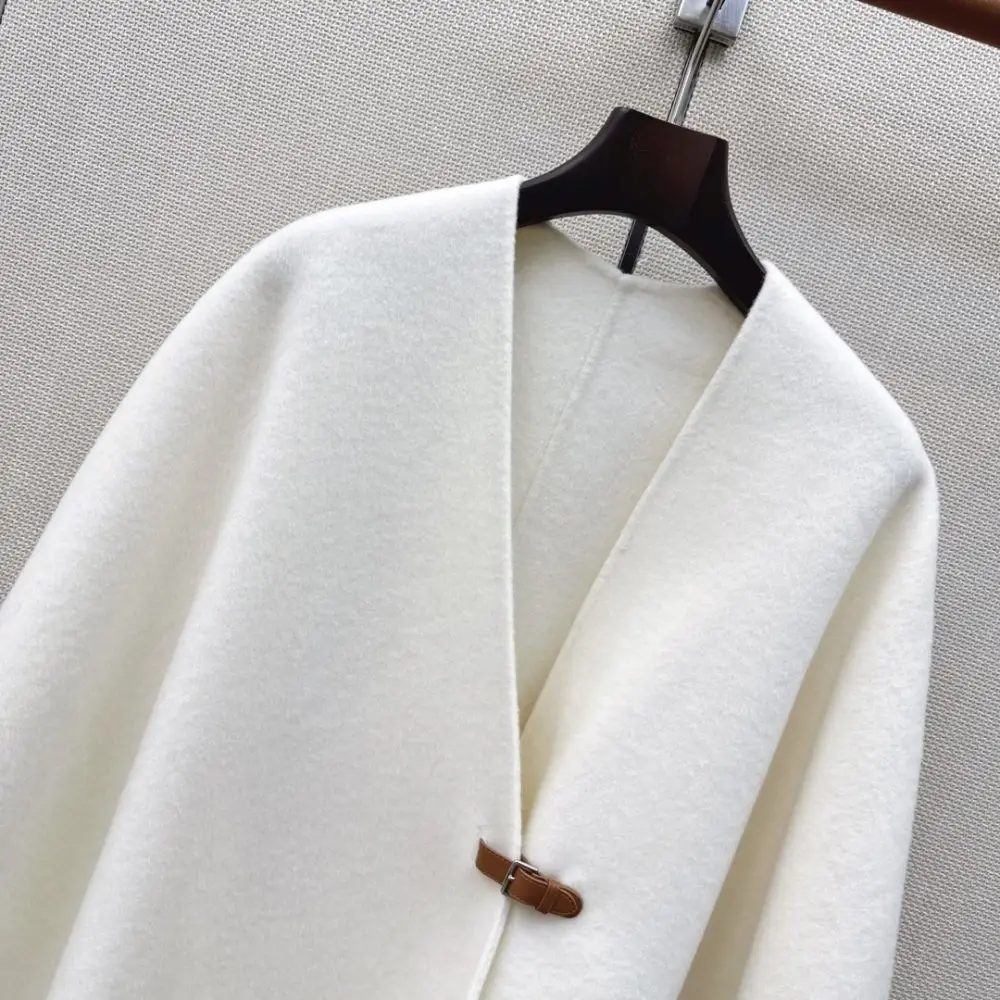 Hermes Two-sided woolen cape-coat — Photo 5