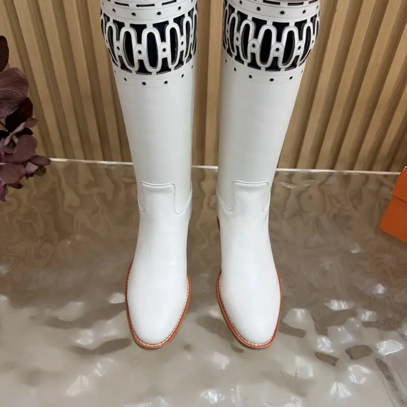 Hermes Women's leather boots buckle Kelly — Photo 5