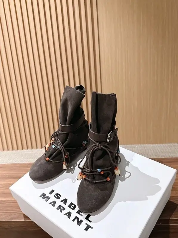 Isabel Marant — Замшевые ботильоны с бисером