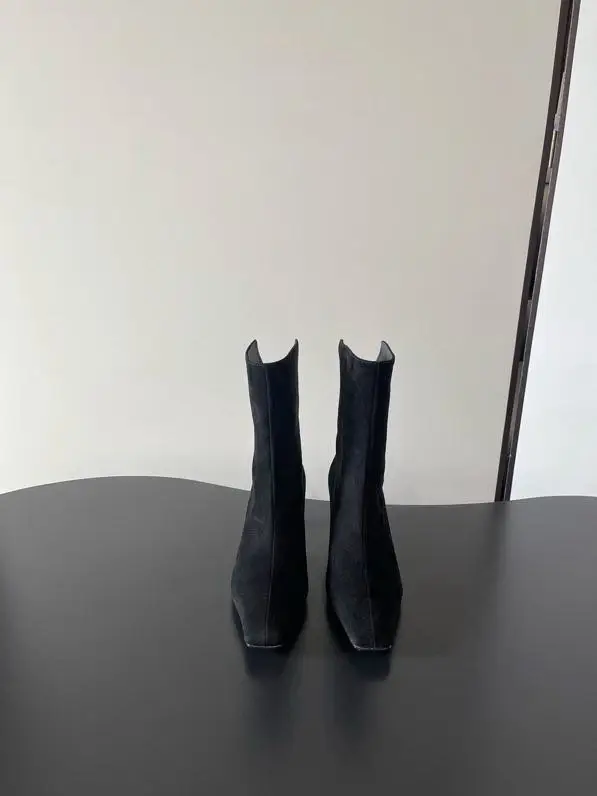 Khaite Ankle boots leather on sustainable heel — Photo 5