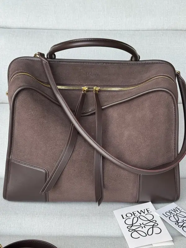 Loewe Велика замшева сумка LOEWE Amazona 180 35 см — Фото 2