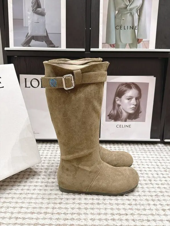 Loewe — Високі чоботи з заокругленим носком і поясом
