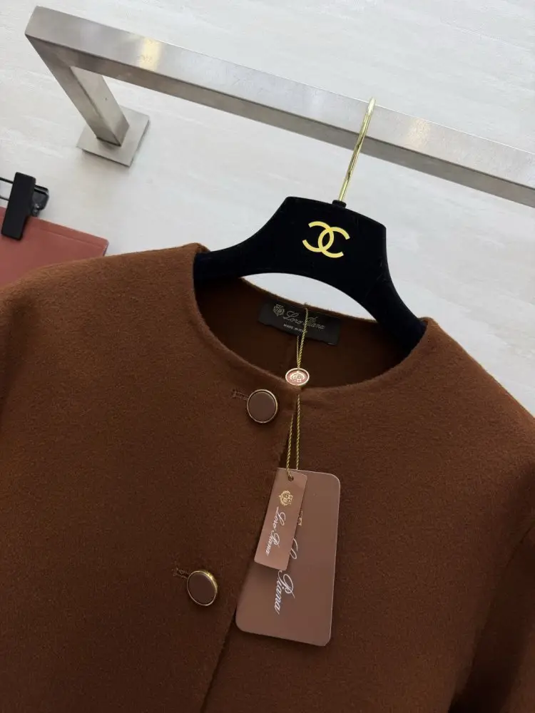 Loro Piana Короткий двостороннє вовняне пальто з круглим вирізом — Фото 2