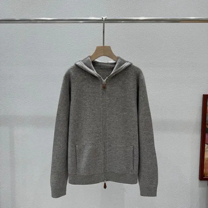 Loro Piana — Кашеміру кардиган з капюшоном і блискавкою