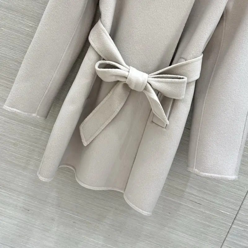 Loro Piana Кашемірове жіноче пальто з коміром з норки — Фото 5