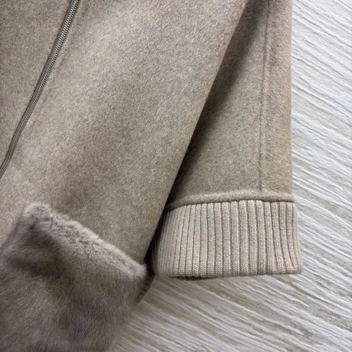 Loro Piana Пальто кашемірове з норковым хутром — Фото 2