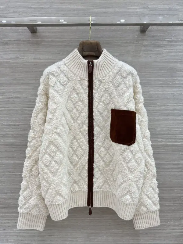 Loro Piana — Пальто з кашеміру з подвійними кишенями і картатим візерунком