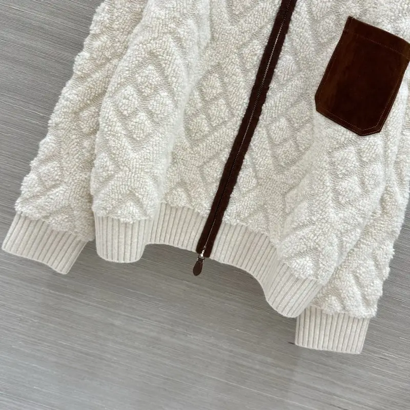 Loro Piana Coat of cashmere from double pockets and checkered pattern — Photo 5