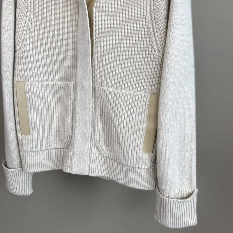 Loro Piana Женский кашемировый кардиган с меховым воротником — Фото 4