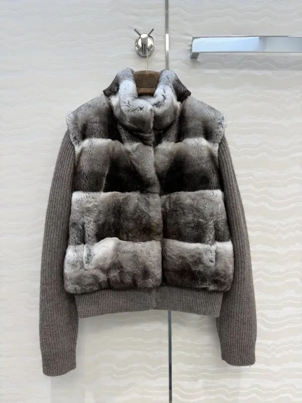 Loro Piana — Jacket cashmere women's from fur a rabbit Rex