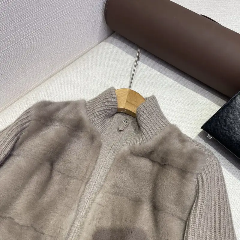 Loro Piana Jacket cashmere women's from fur mink — Photo 3