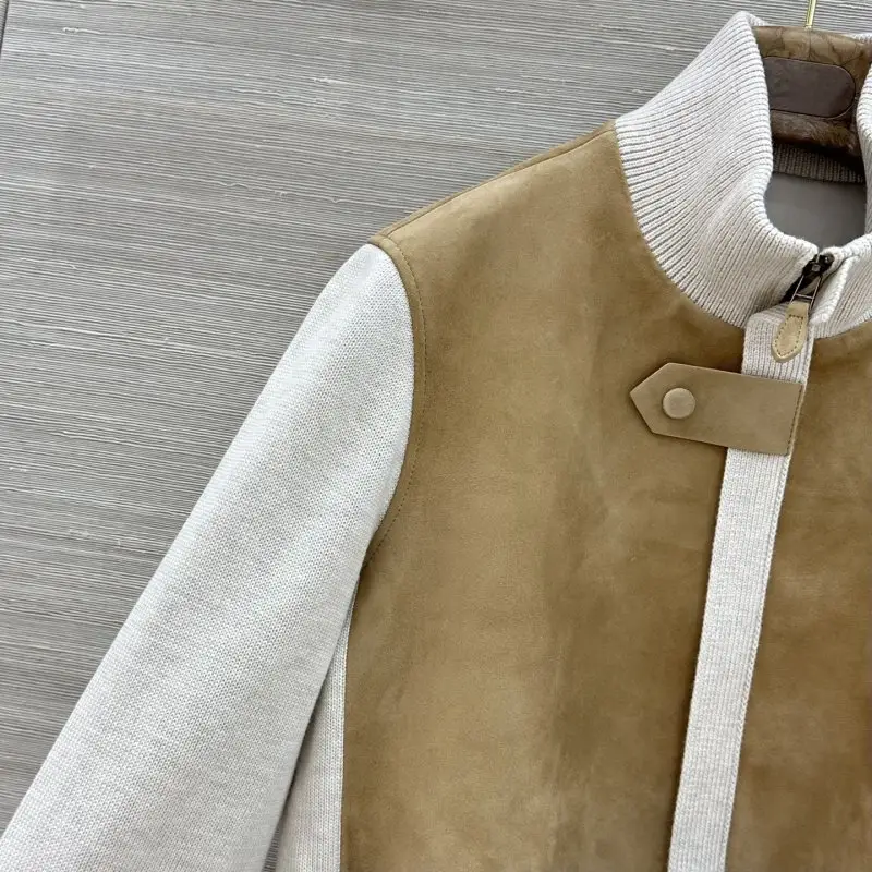 Loro Piana Jacket of suede and cashmere at style patchwork women's — Photo 3