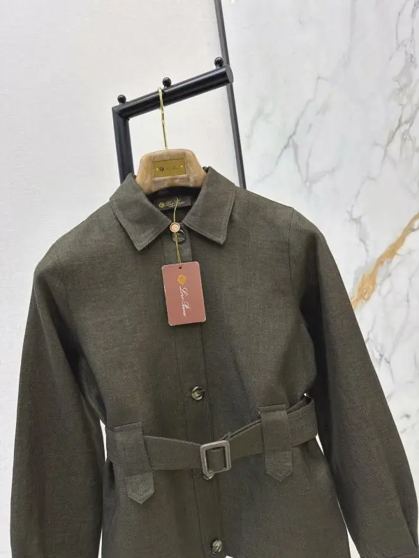Loro Piana Льняная куртка женская с поясом — Фото 3