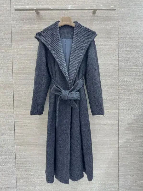 Loro Piana — Длинное пальто с норковым мехом