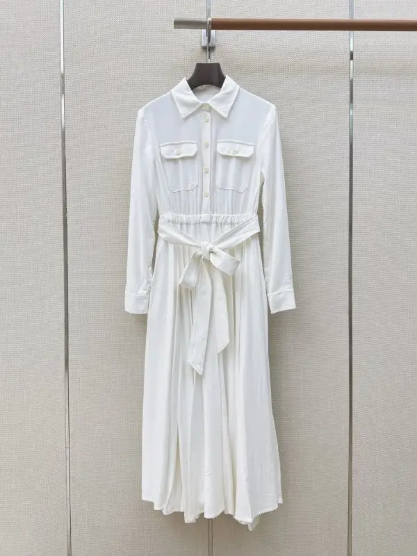 Loro Piana — Long red плиссированное dress