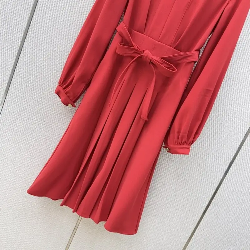 Loro Piana Long red плиссированное dress — Photo 5