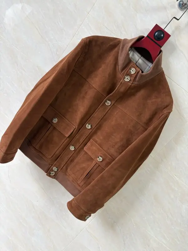 Loro Piana Замшевая мужская куртка — Фото 3