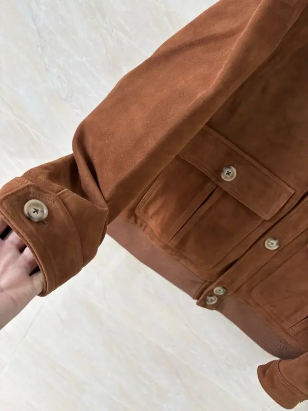 Loro Piana Замшевая мужская куртка — Фото 4