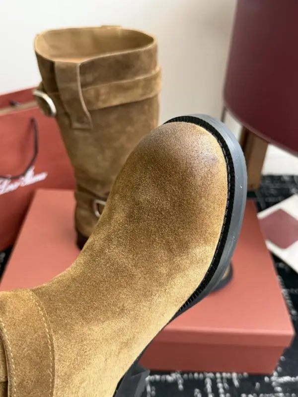 Loro Piana Замшеві жіночі чоботи Bullet Boot — Фото 5