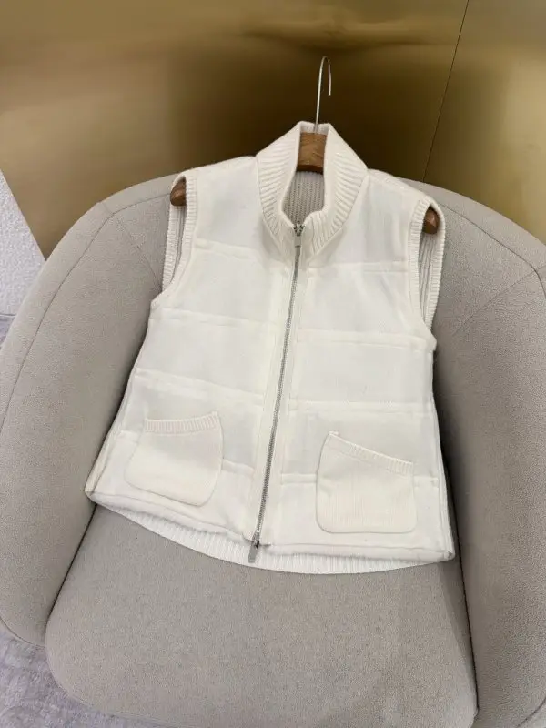 Loro Piana Двостороння жилетка вовняна з норковым хутром — Фото 2