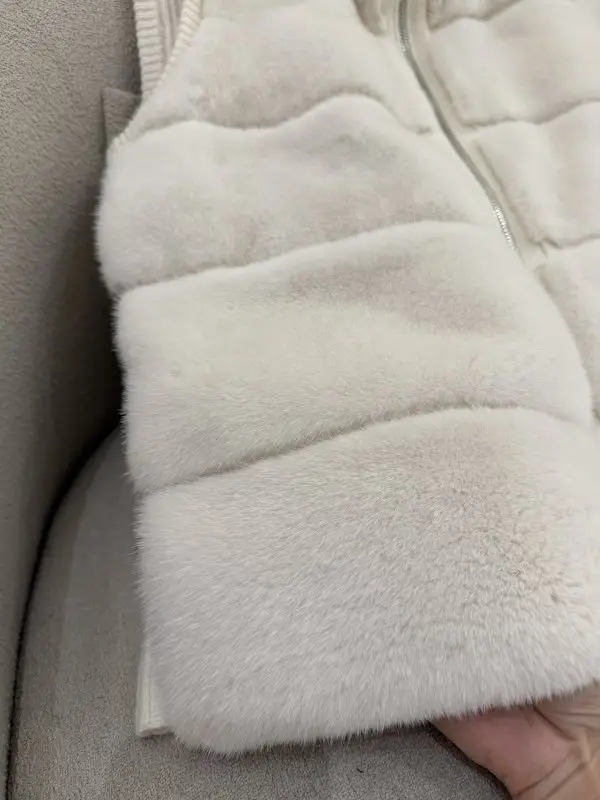 Loro Piana Двостороння жилетка вовняна з норковым хутром — Фото 3