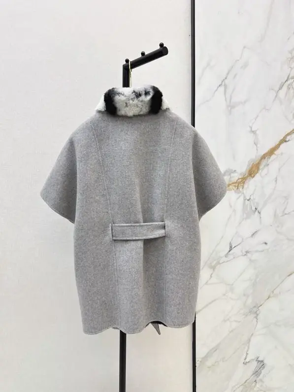 Loro Piana Двостороння вовняна накидка-пальто — Фото 4